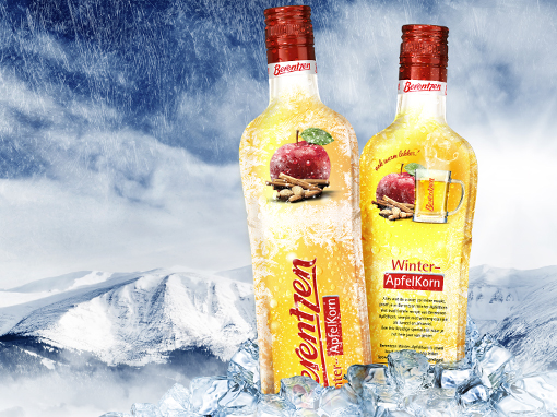 Berentzen – Winter ApfelKorn packaging design